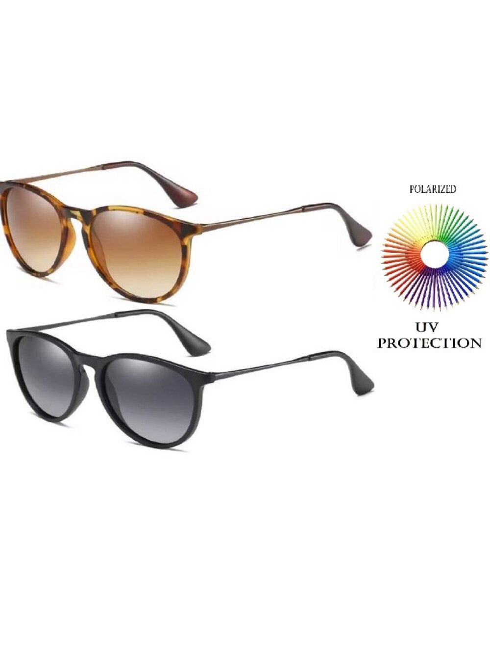 Tortoise Polarized Unisex Sunglasses with UV Protection for Outdoors & Sports